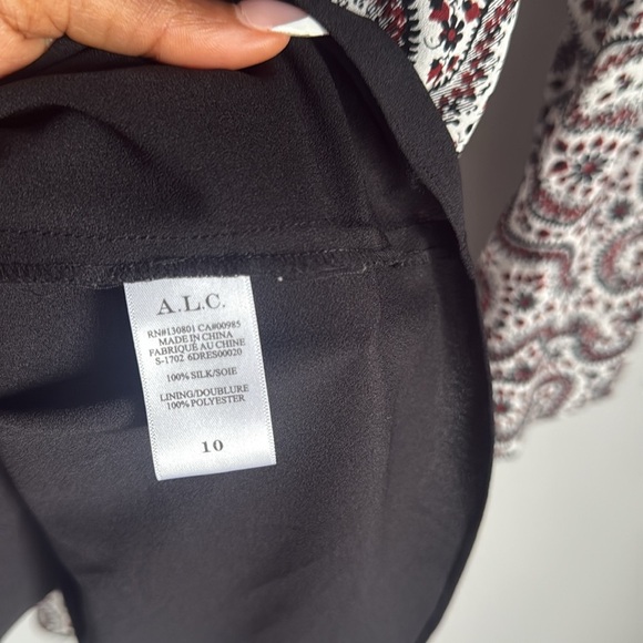 A.L.C. Multicolor Randi Floral Silk Calico Prairie Paisley Mini Dress 10 - Picture 8 of 11